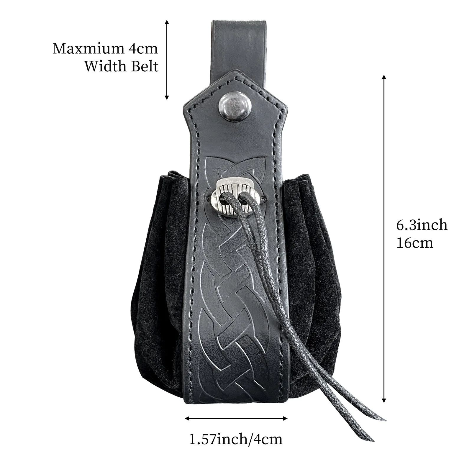 Men Viking-Style Medieval Coin Pouch Belt Bag, High-Quality Retro Leather Waist Purse, Cool Renaissance Festival Costume