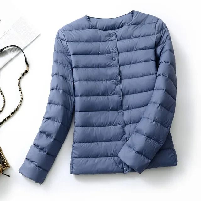 Womens Ultralight Collarless Puffer Jacket