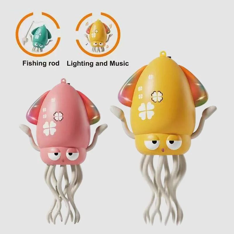 Kids Electric Octopus Toy Interactive Sound Light Rechargeable Crawling Toy