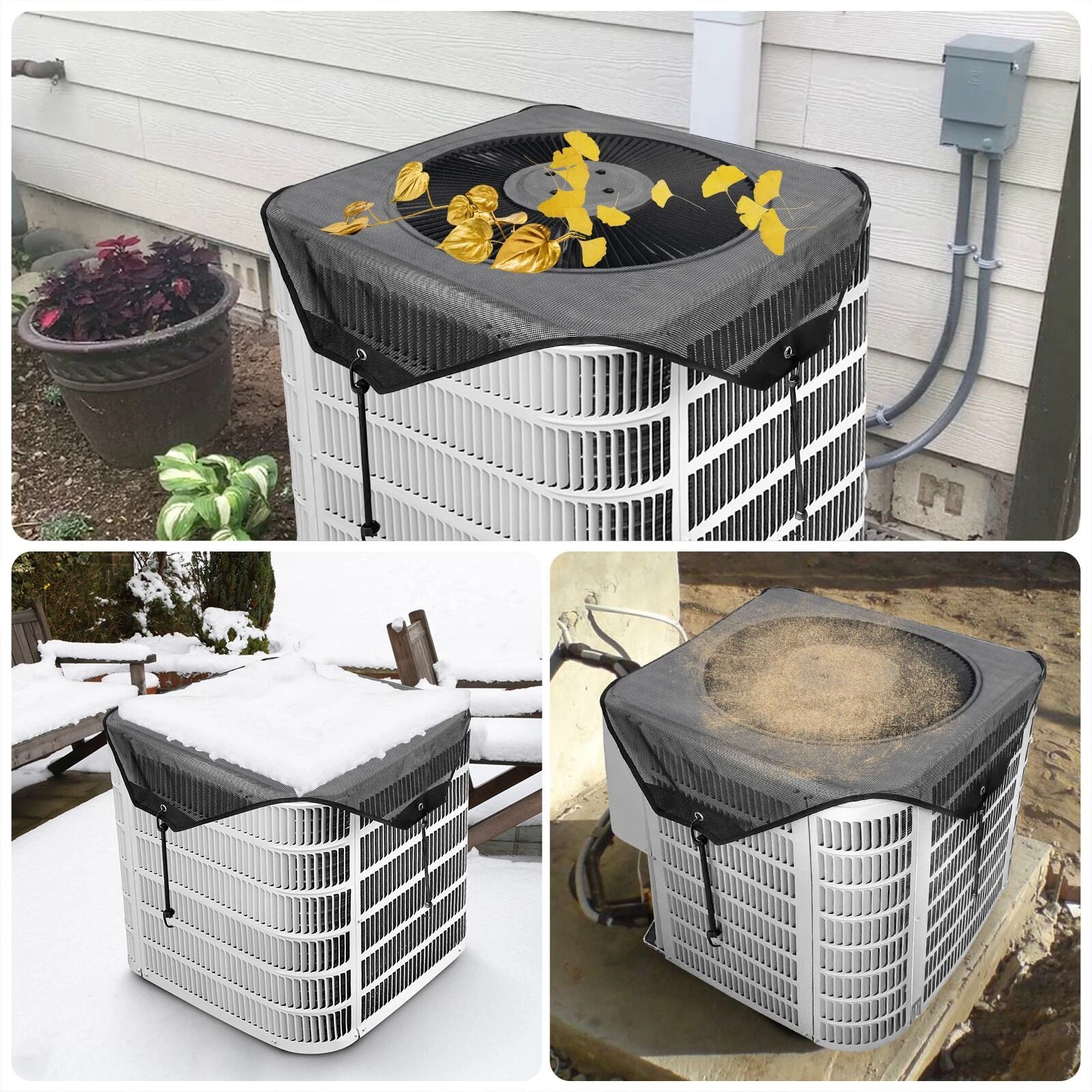 Outdoor Air Conditioner Cover Mesh AC Unit Top Defender
