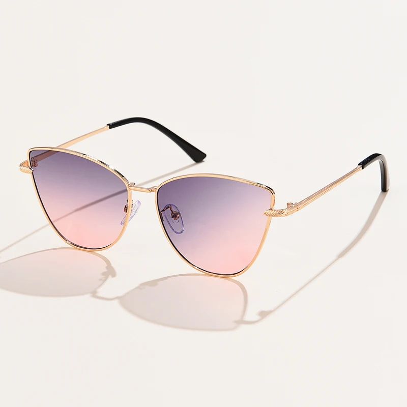 Women Cat Eye Metal Frame UV400 Fashion Sunglasses
