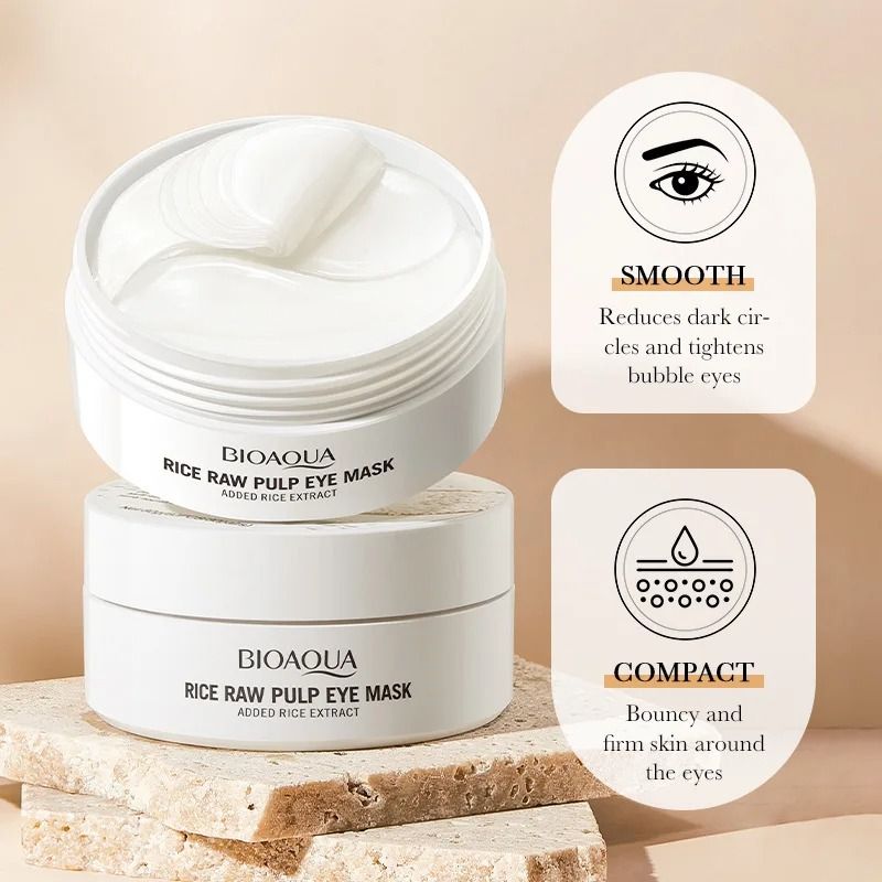 BIOAQUA White Rice Collagen Eye Mask for Dark Circles and Firming Care