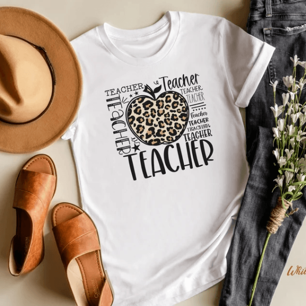 Comfort Colors Teach Love Inspire Teacher Shirt | Inspirational Teacher Appreciation Back to School Tee