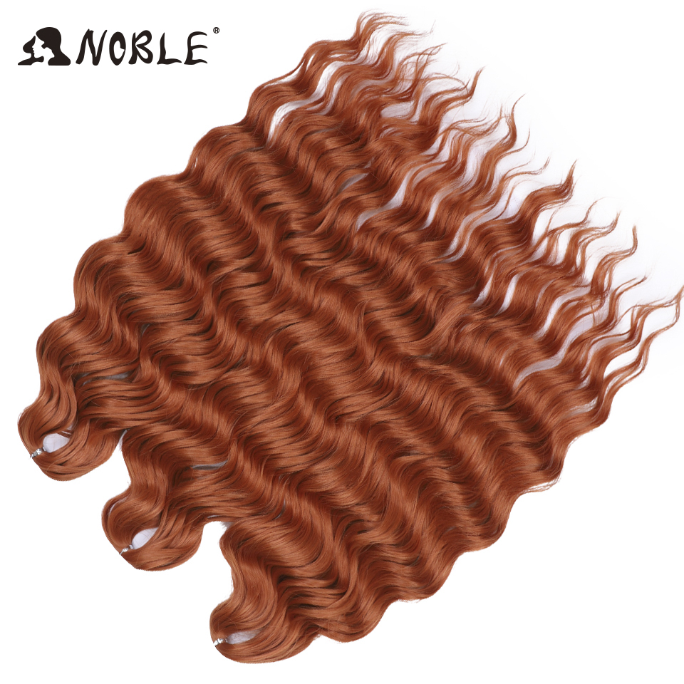 Noble Hair Synthetic Loose Deep Wave Braiding Hair Extensions Ombre Blonde Twist Crochet Curly Water Wave Braid