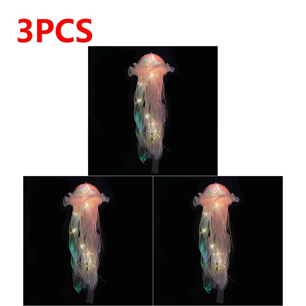 DIY Jellyfish Hanging LED Ceiling Lamp