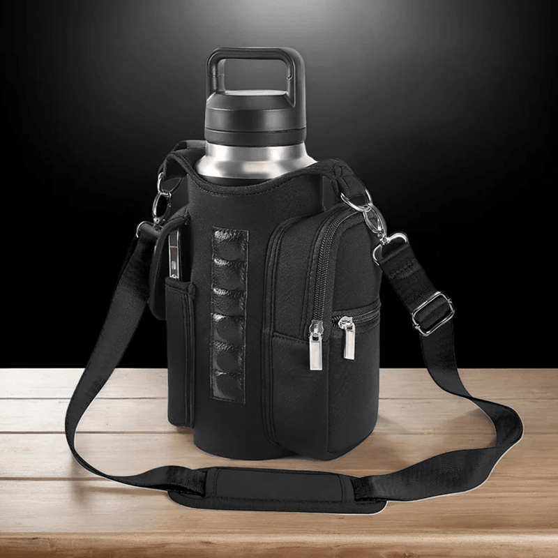 MagnaHydrate Magnetic Water Bottle Carrier with Phone Pocket