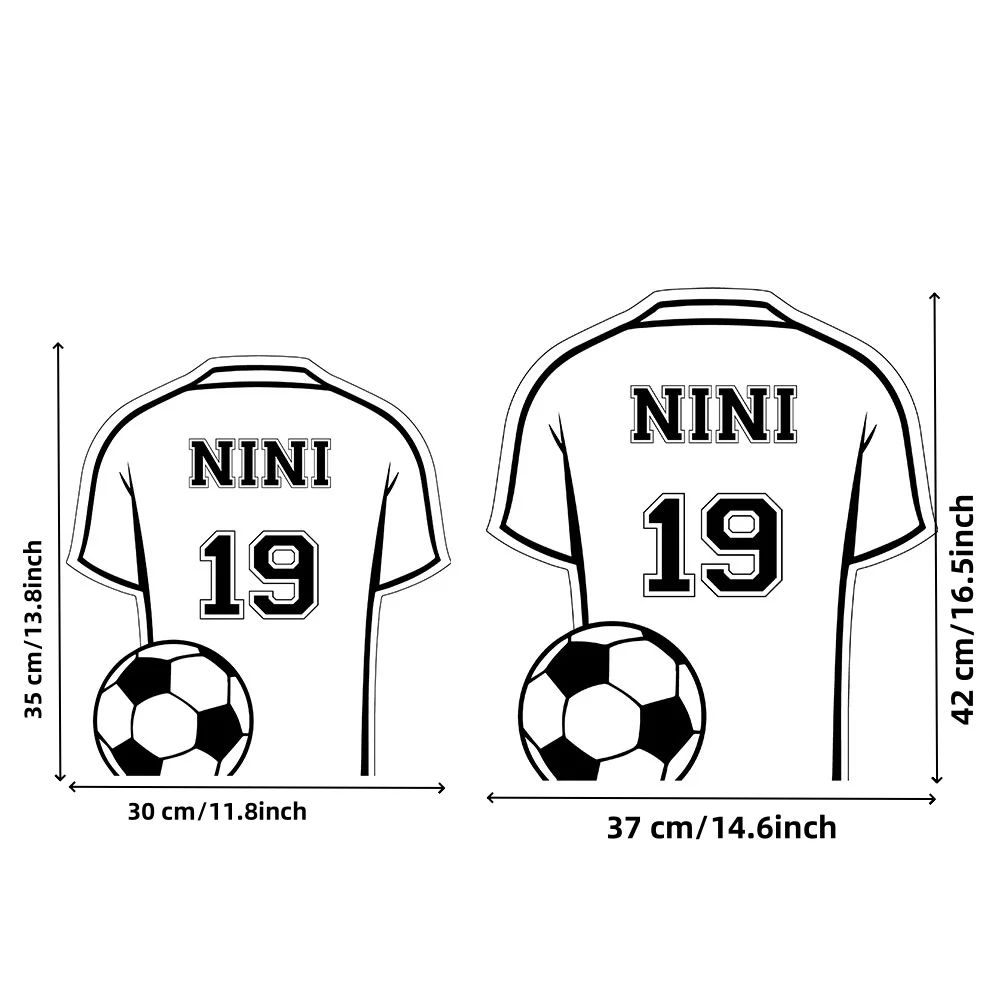 Custom Football Shirt LED Mirror Personalized Wall Decor