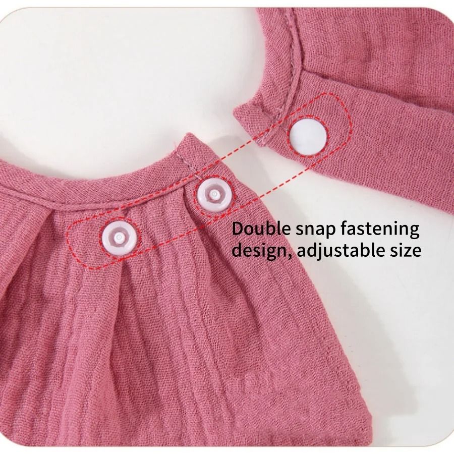 4pcs Baby 360 Flared Edge Apron Class A Cotton Anti-Vomiting Bibs