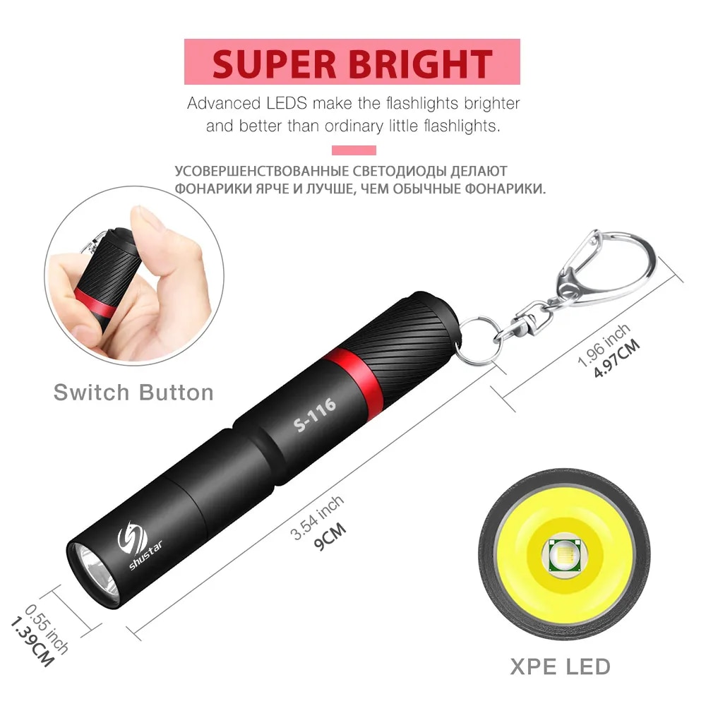 Ultra Small LED Flashlight with Premium XPE Lamp Beads - IP67 Waterproof Pen Light for Emergency, Camping, Outdoor Use