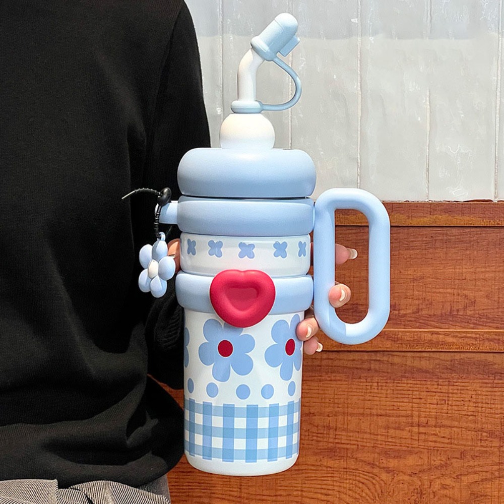 Insulated Stainless Steel Thermos Coffee Cup with Handle