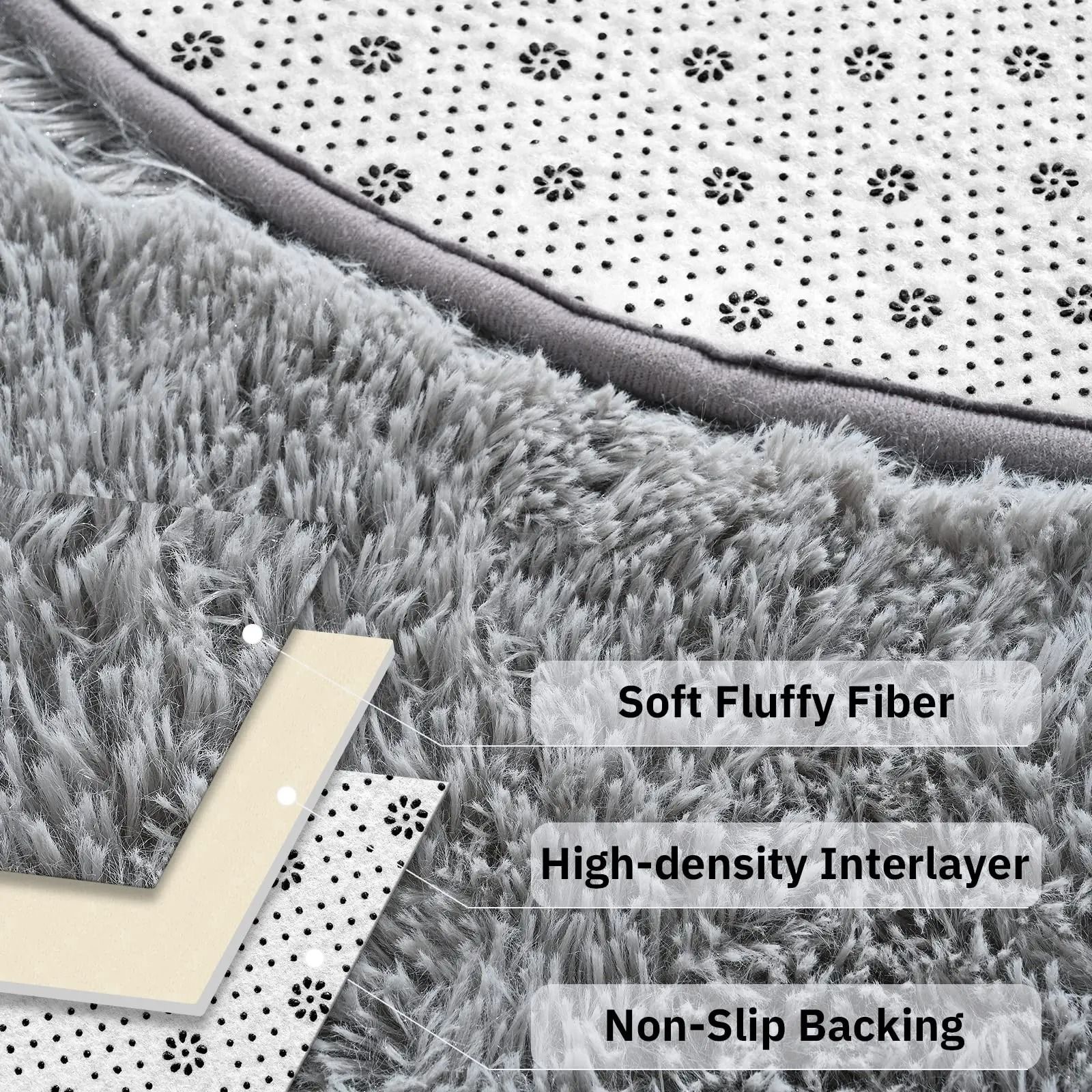 Ultra-Soft Fluffy Round Plush Rug