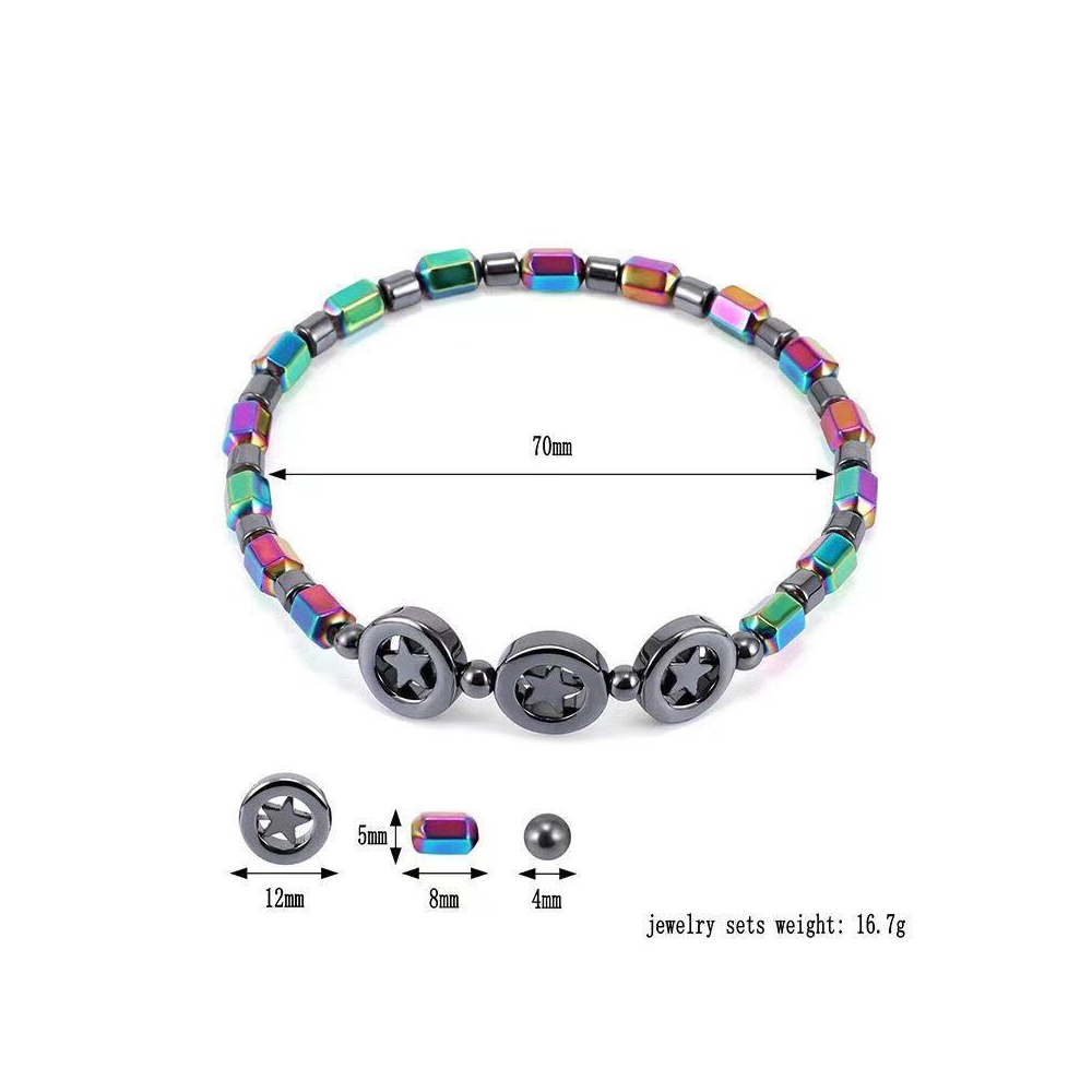 Magnetic Therapy Obsidian Anklet