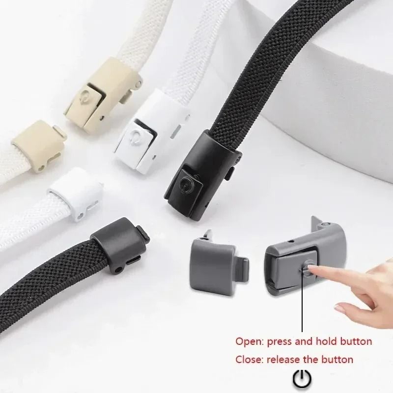 No-Tie Elastic Laces with Press Lock System