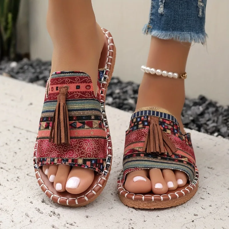 Summer Fashion Womens Casual Beach Luxury Sandals, Comfortable Open Toe Outdoor Flat Shoes
