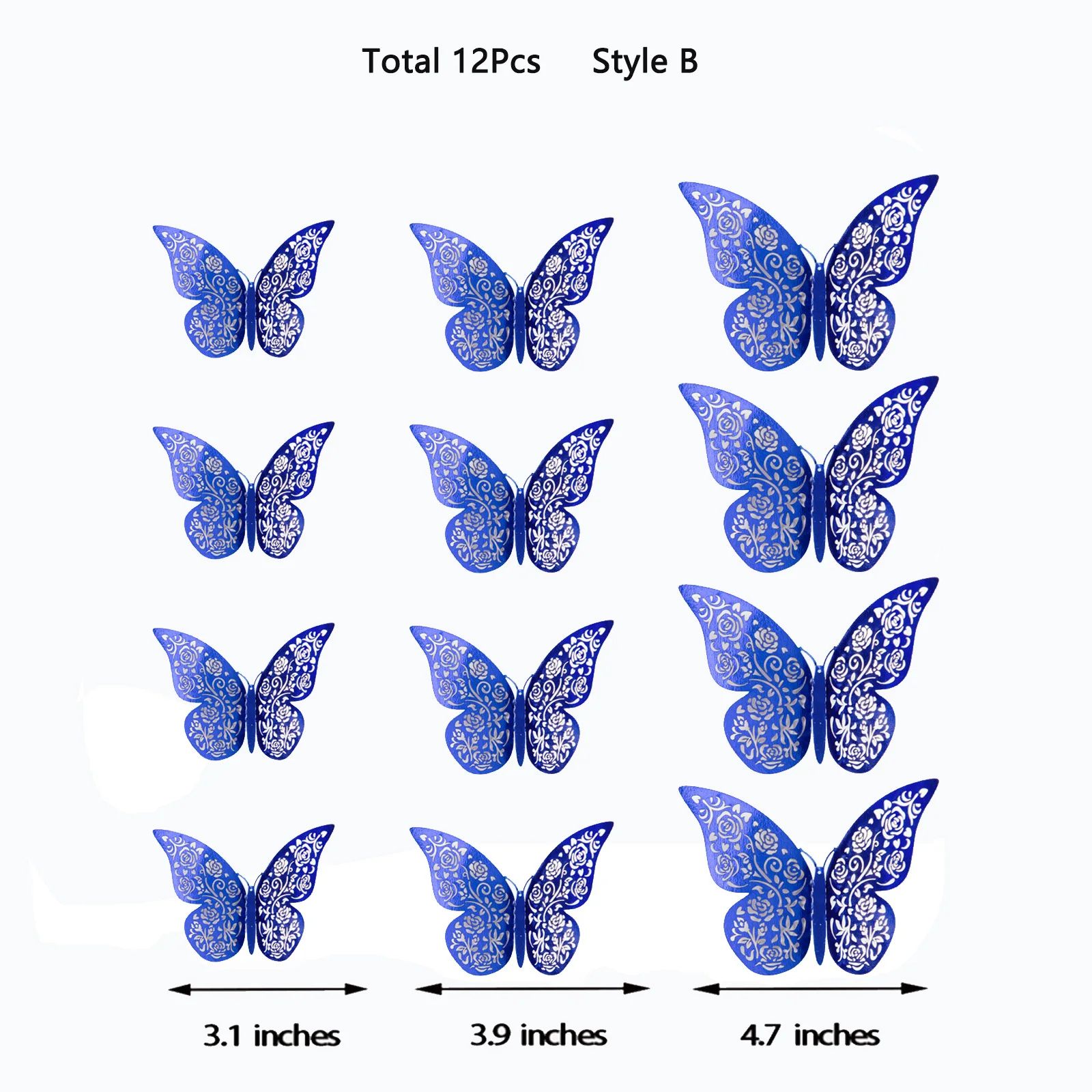 3D Mirror Butterfly Wall Stickers – Elegant DIY Wall Decoration for Modern Spaces