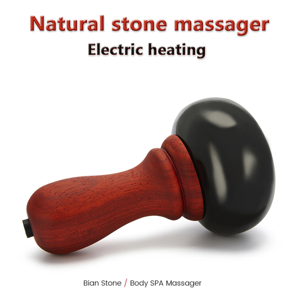 Electric GuaSha Massager Natural Stone, Back Neck Needle Skin Scraping, Face Massage Relax Spa Tool