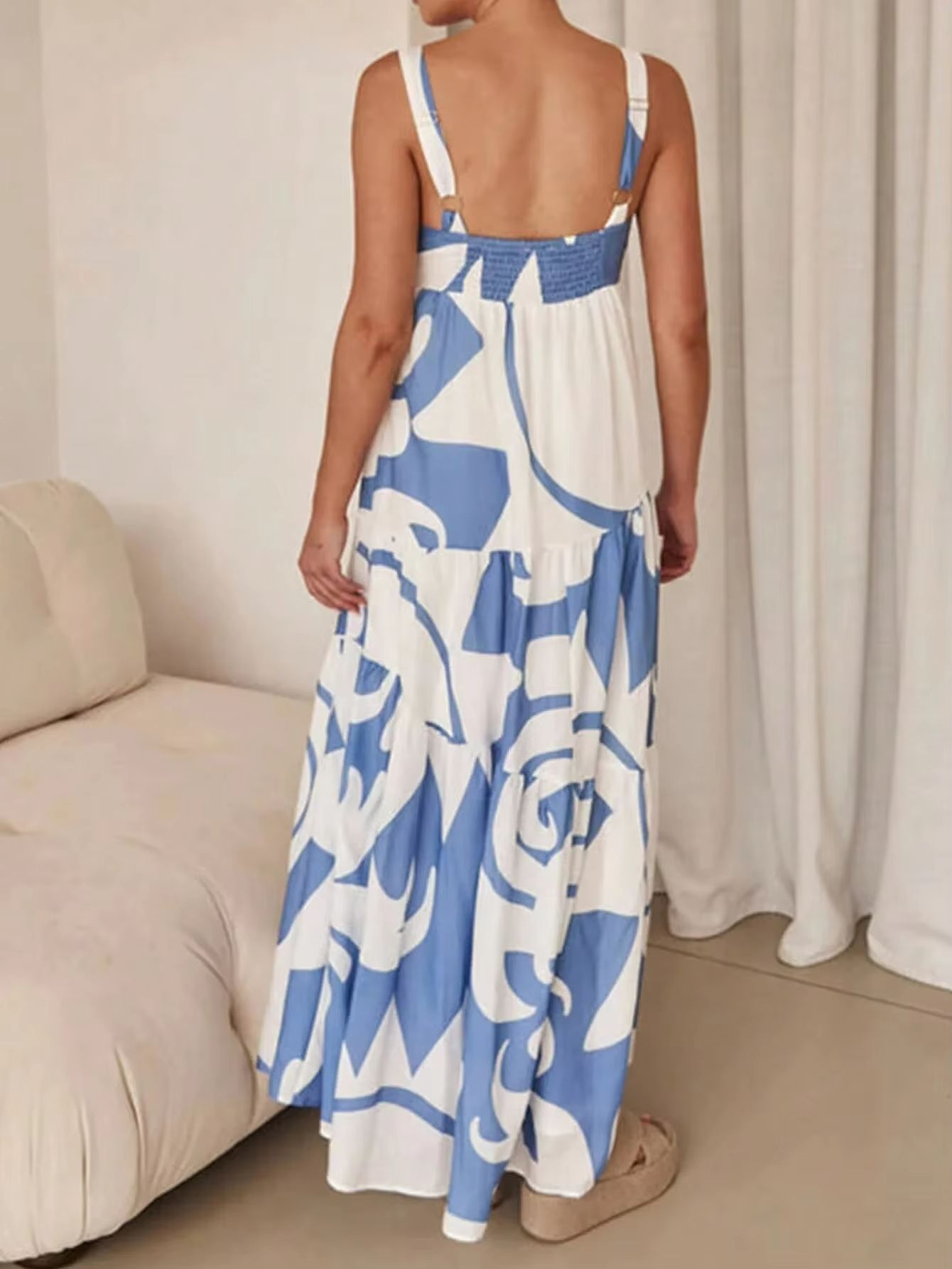 Boho Breeze Printed Slip Dress – Lightweight Vacation Sundress for Effortless Style