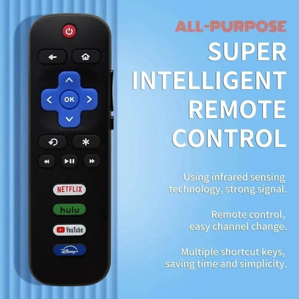 Professional High Stability RC280A Replacement Remote Control for Roku Smart TV Systems