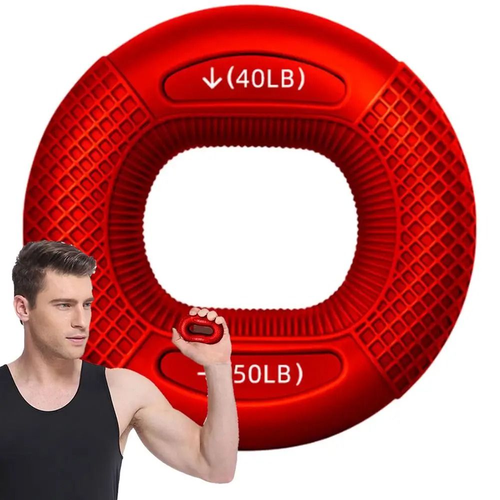 Silicone Finger Grip Strengthener Adjustable Resistance Hand Exercise Ring
