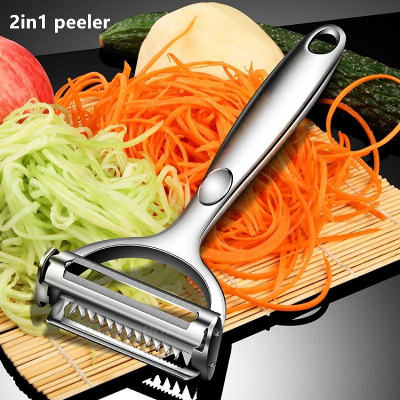 High Quality Stainless Steel Potato Grater, Cucumber Carrot Julienne Peeler, Fruit Vegetable Slicer