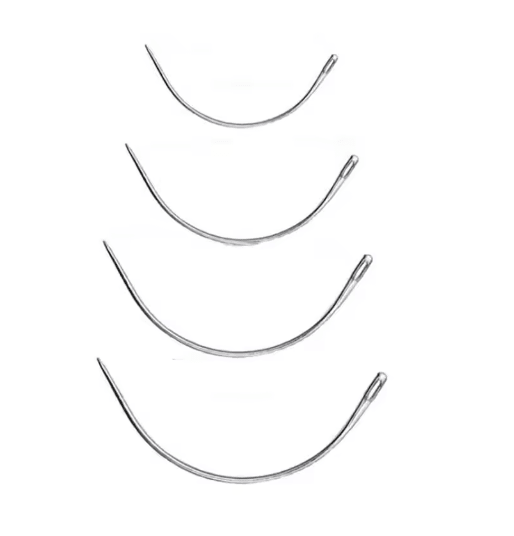 C Type Curved Leather Sewing Needles Set for Hand Stitching 4 PCS