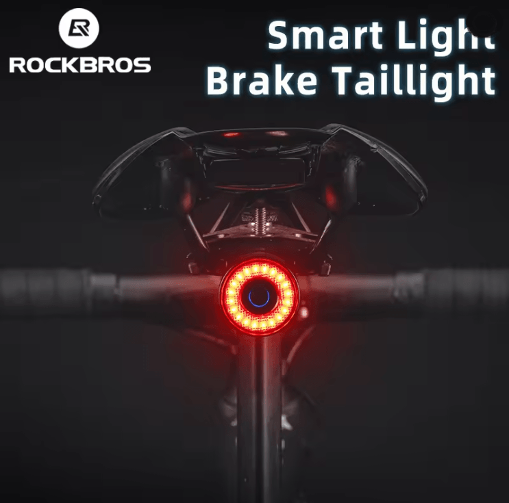 Smart Brake Bicycle Tail Light USB Rechargeable Waterproof Rear Light for Road and MTB Cycling