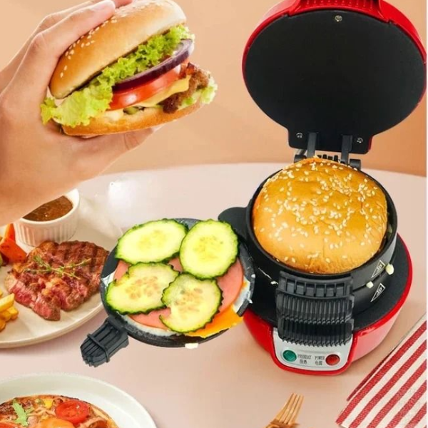 Household Breakfast Machine, Hamburg Sandwich Maker with Egg Cooker & Waffle Bread Sandwich Machine
