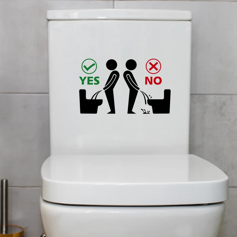 Toilet Sticker Funny Man, Removable WC Sticker, Self-adhesive Bathroom Wall Stickers, Home Decor