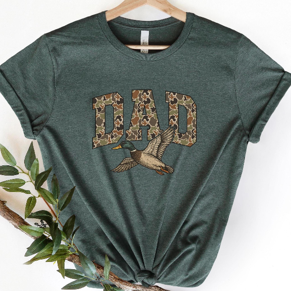 Dad Hunting Shirt Camo Duck Tee Fathers Day Gift