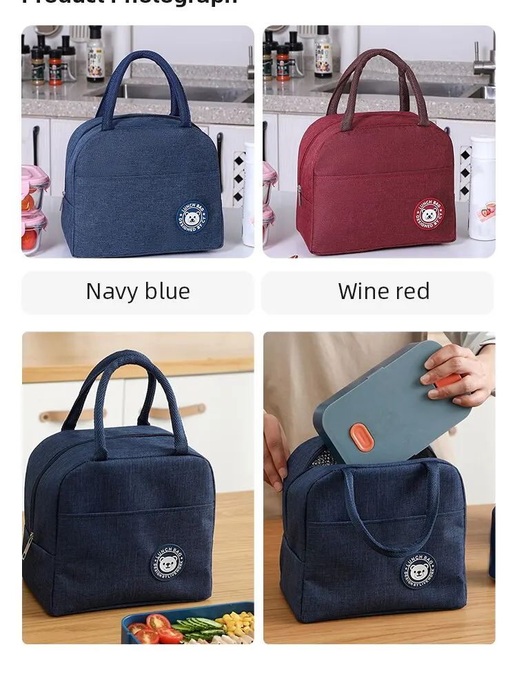 Insulated Canvas Lunch Tote Bag