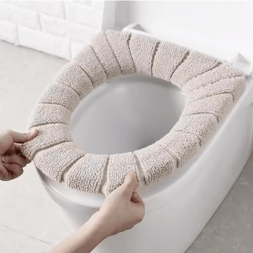 plush Toilet Seat Cover – Warm Soft Acrylic Toilet Mat Washable Bathroom Lid Cover