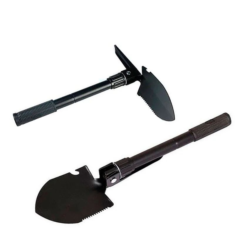 Multi Purpose Survival Shovel, Portable Foldable Military Shovel for Camping, Hiking, Off Road & Emergency Use