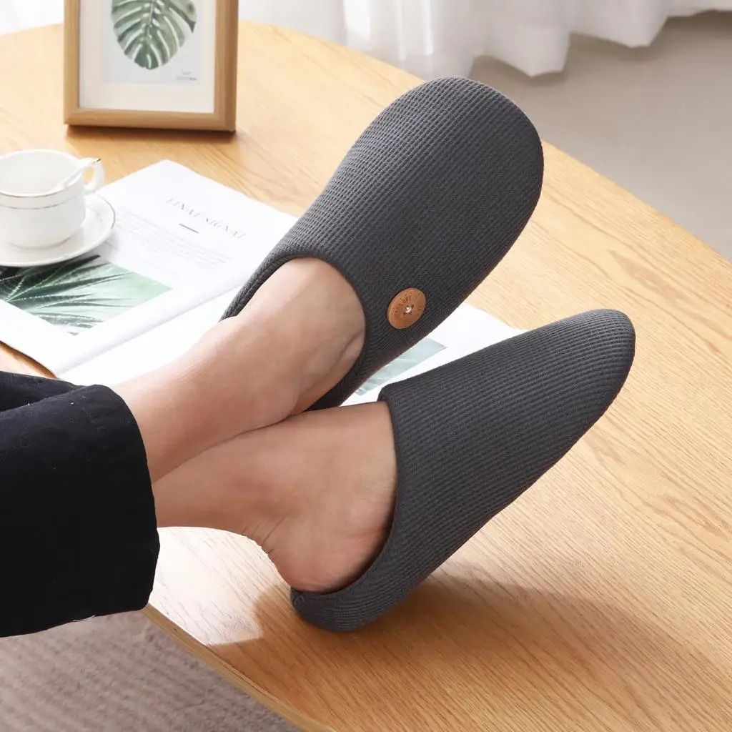 Warm Cotton Slippers for Men and Women Soft Indoor House Slides