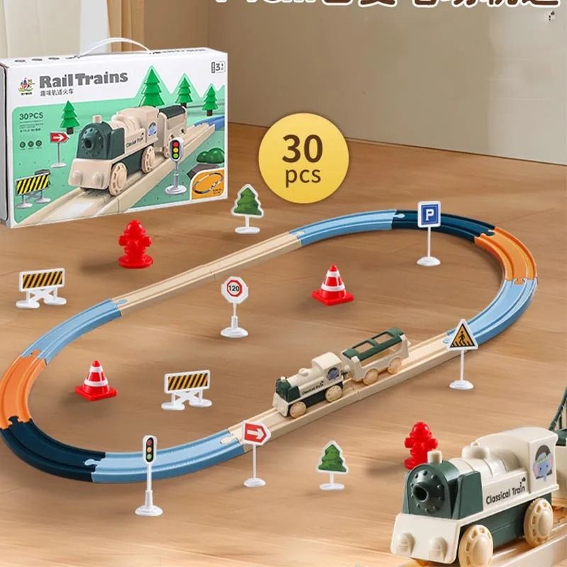 Electric Christmas Track Toy Set