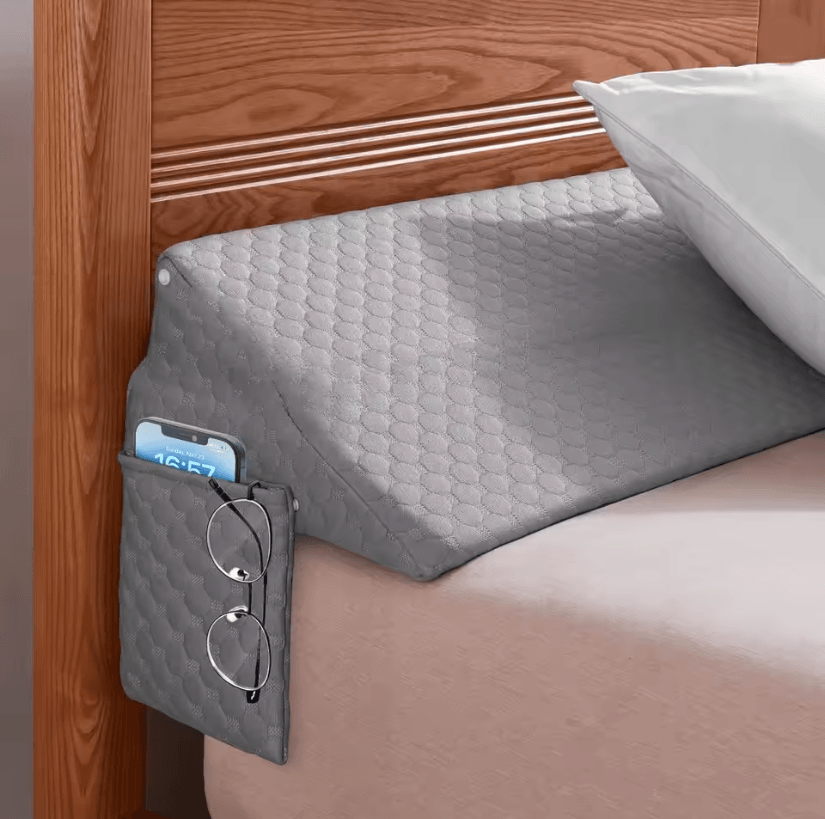 Ergonomic Bed Wedge Pillow Reading Support Cushion with Removable Cover