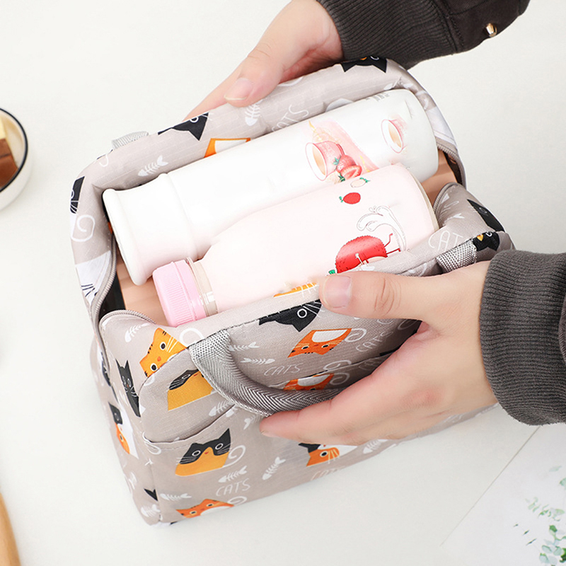 Large Capacity Insulated Lunch Bag for Kids Portable Thermal Lunch Box for School & Picnic