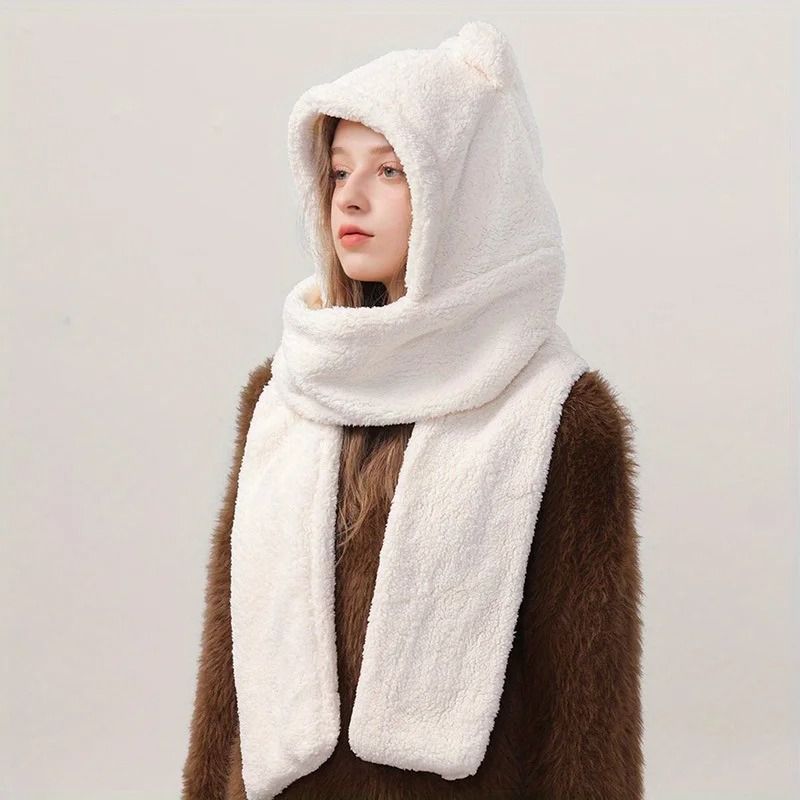 Kawaii Bear Ear 3-in-1 Winter Thermal Set