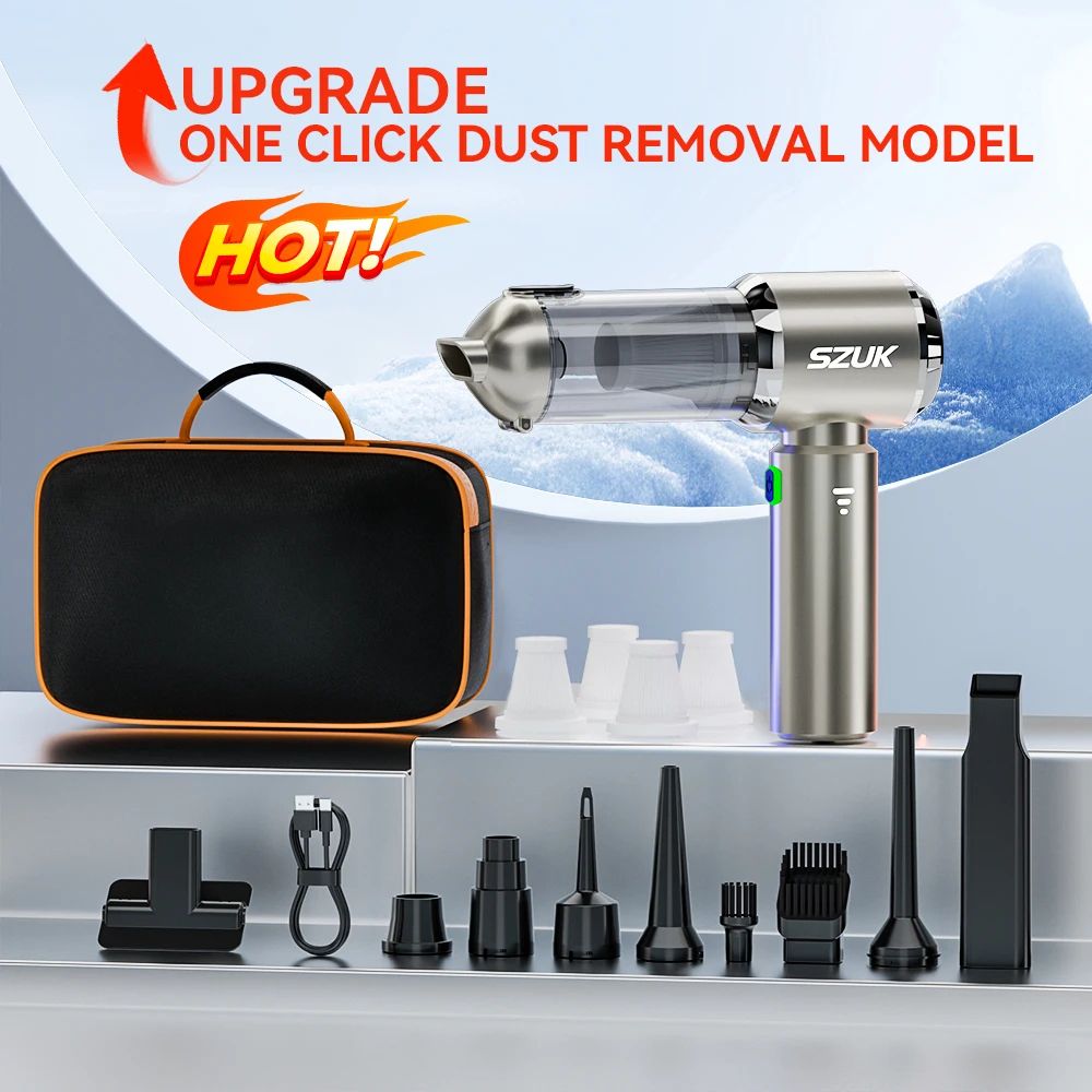 SZUK ProPower 985000Pa Mini Car Vacuum Cleaner – Wireless Handheld Car Vacuum with Ultra-Strong Suction