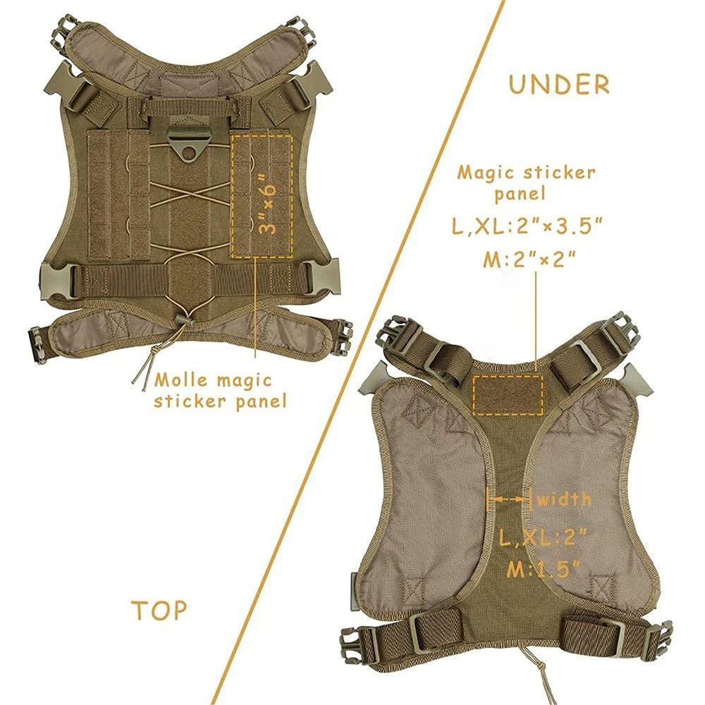 Professional Heavy Duty Tactical Dog Harness with No Pull Design
