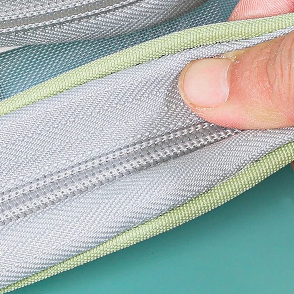 A4 Double-Layer Mesh Stationery Storage Bag with Zipper | Large Capacity School Office Organizer Folder for Supplies