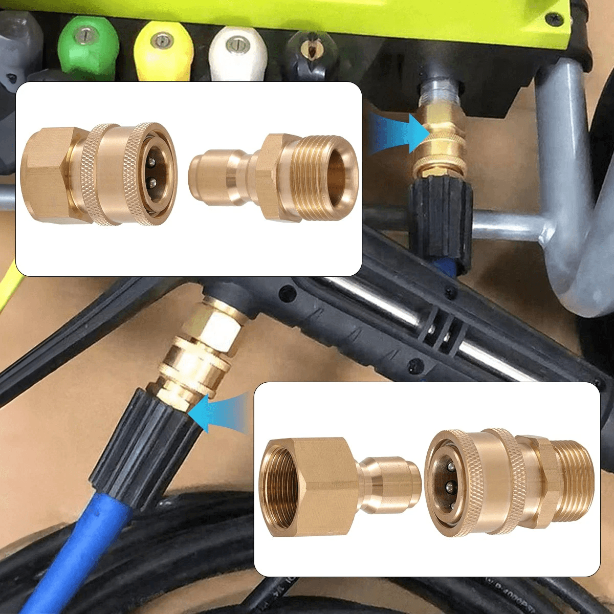 Pressure Washer Adapter Set Quick Connect Hose Kit