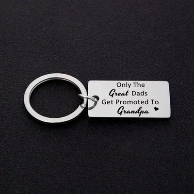 Grandparent Promotion Keychain Soon to Be Grandma and Grandpa Gift