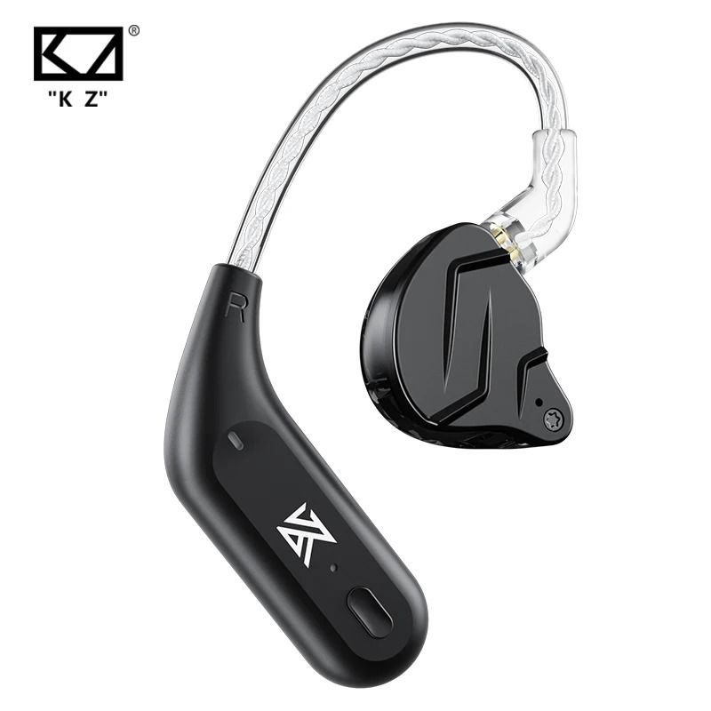 KZ AZ09 HD Wireless Ear Hook Headset Cable with Charging Case Bluetooth 5.4 HIFI Upgrade Adapter