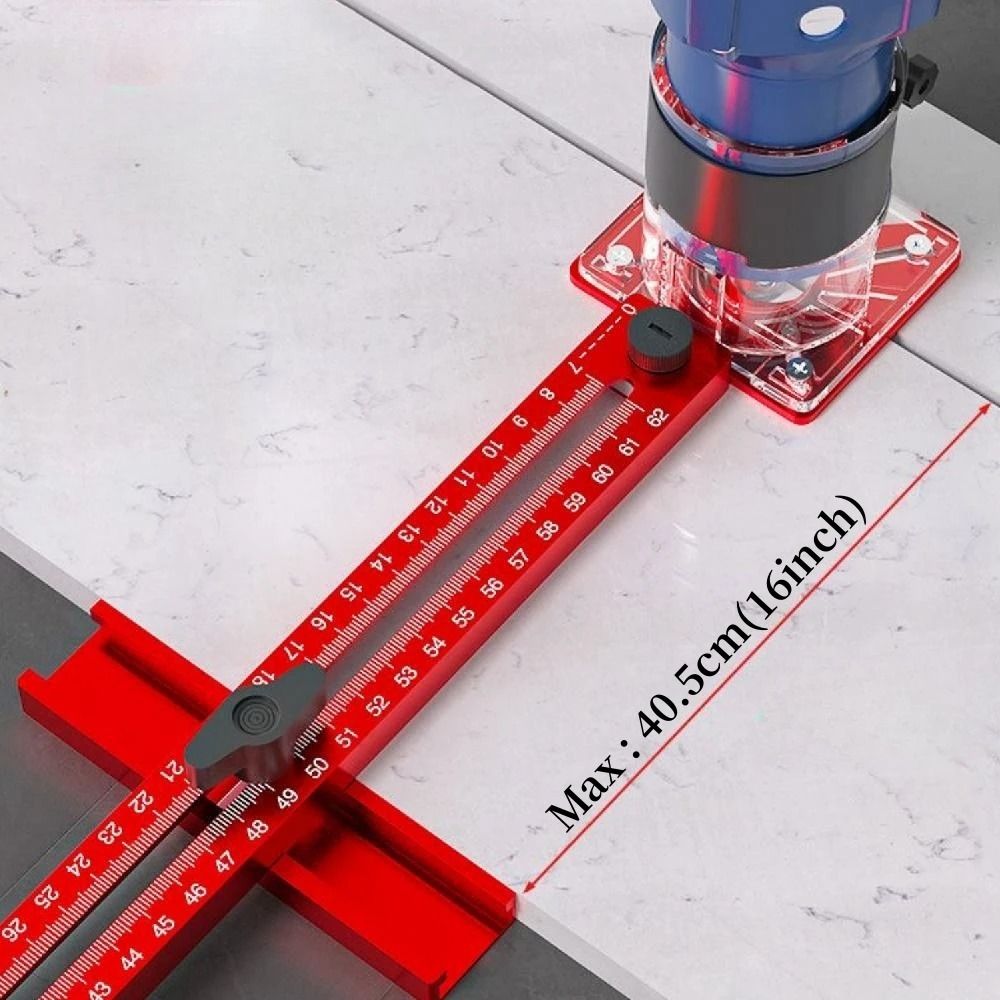 Aluminum Router Circle Cutting Jig, 3-in-1 Router Milling Groove Bracket