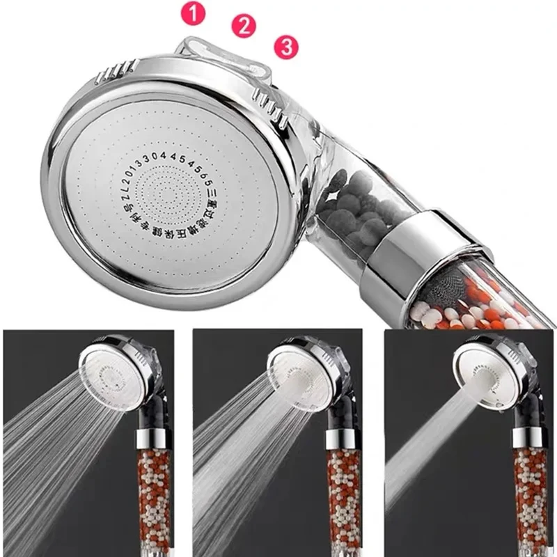 High Pressure Handheld Shower Head Water Saving, Anion Filter, Rainfall Bathroom Accessory for Ultimate Comfort