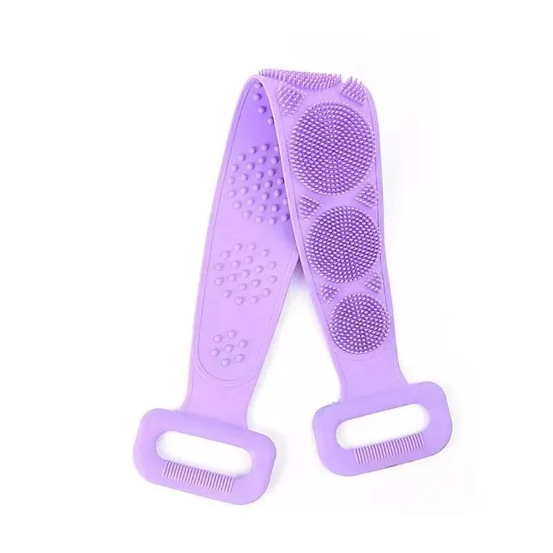 Extended Skin Clean Brushes, Body Sponge Silicone Back Brushes, Rubbing Back Peeling Massage Shower Belt