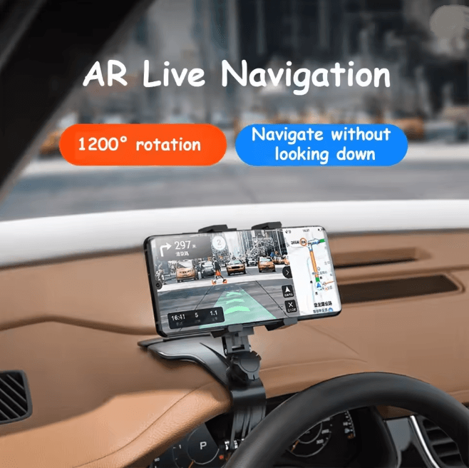 Dashboard Phone Holder for Car 360 Rotating Car Phone Mount with Parking Number Plate