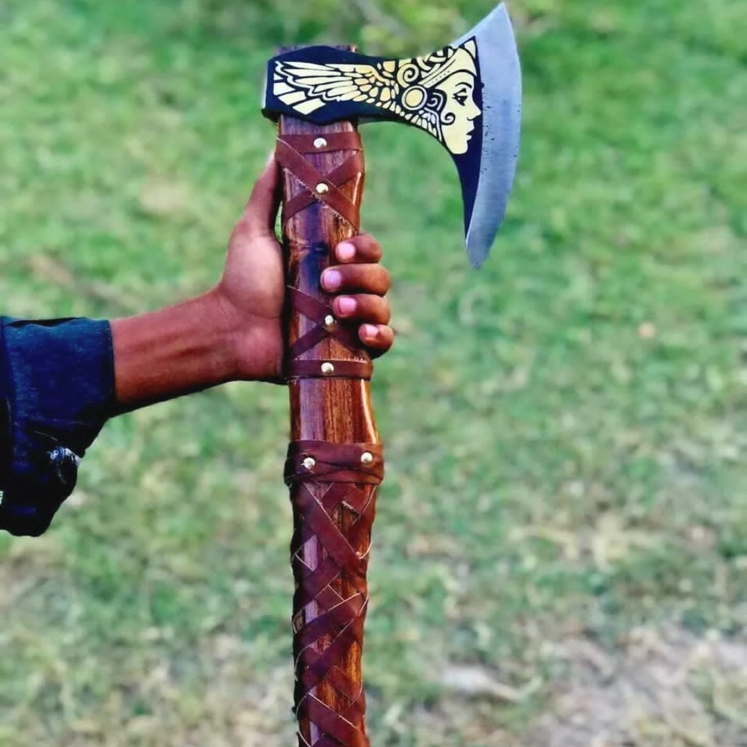 Handmade Carbon Steel Hatchet Tomahawk Hunting Viking Axe