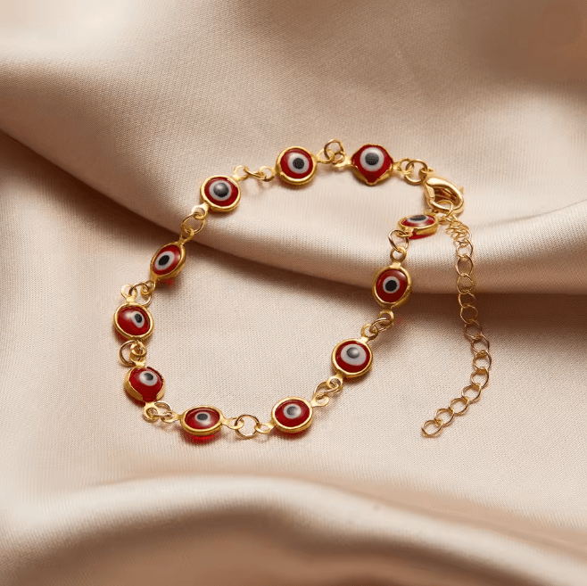 Lucky Evil Eye Bracelet Adjustable Metal Chain Protection Jewelry
