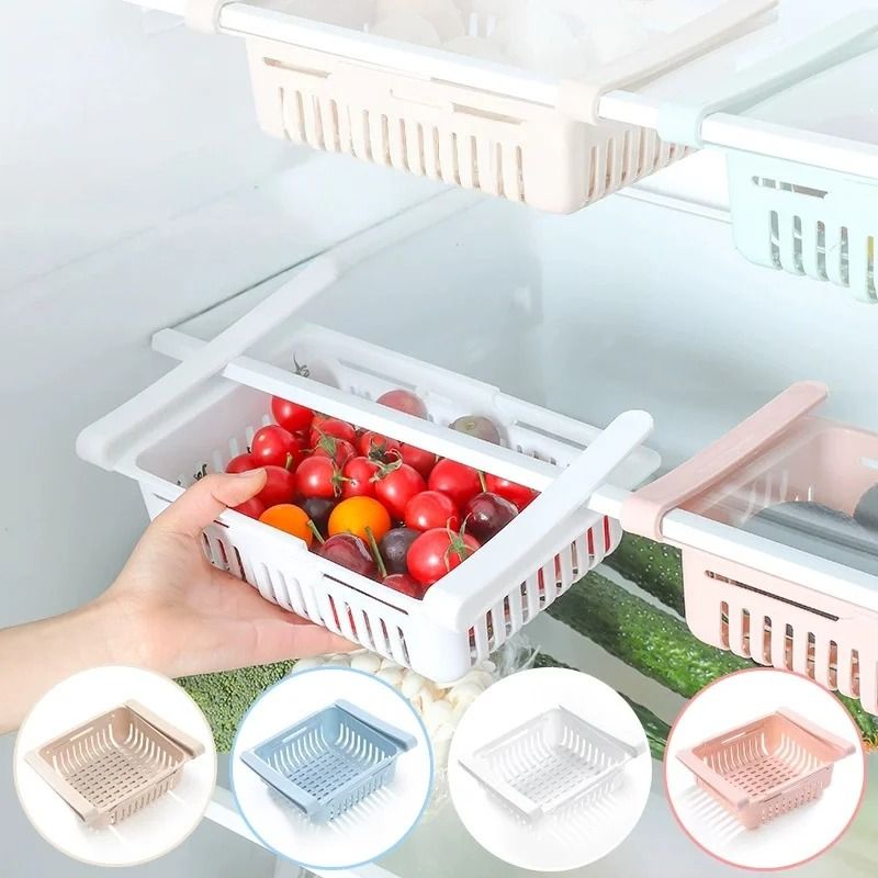 Nexus Stretch-Drawer | Adjustable Refrigerator Pull-Out Shelf & Under-Shelf Fresh-Keeper